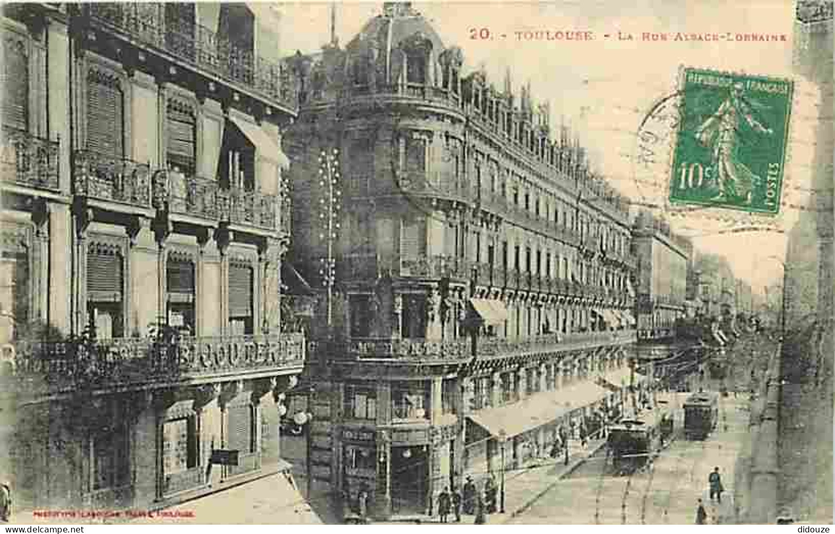 31 - Toulouse - La Rue Alsace-Lorraine - Animée - Tramway - Oblitération Ronde De 1923 - CPA - Voir Scans Recto-Verso - Toulouse