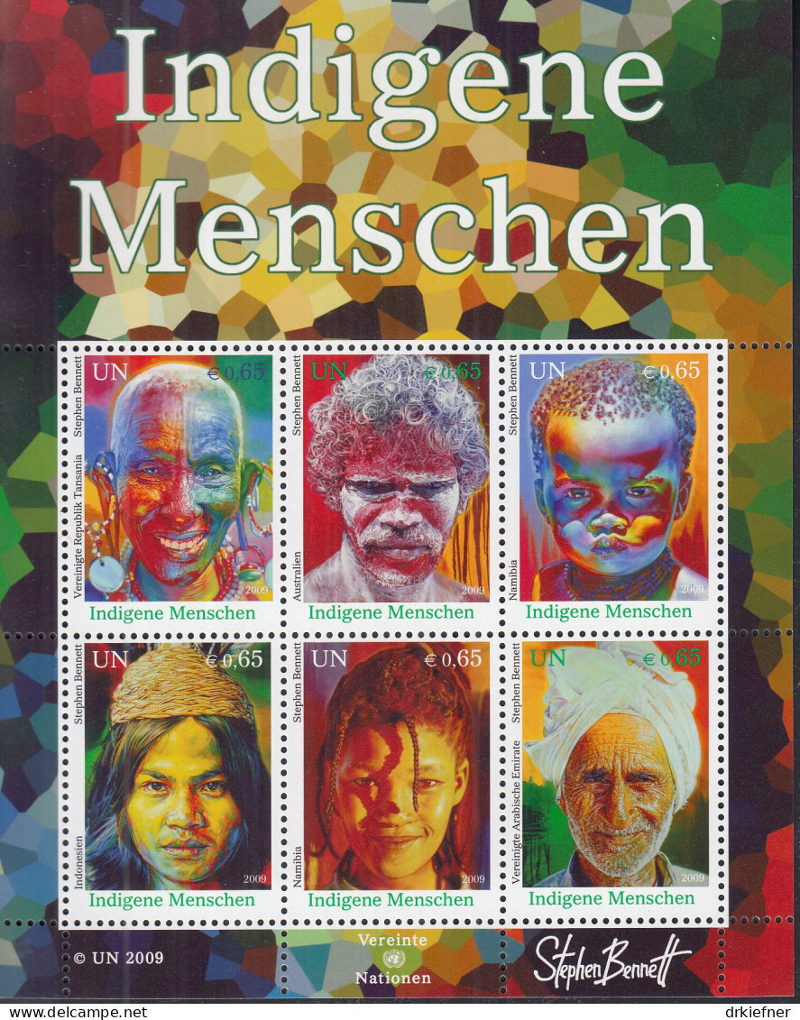 UNO WIEN Block 25, Postfrisch **, Indigene Menschen, 2009 - Blocks & Kleinbögen