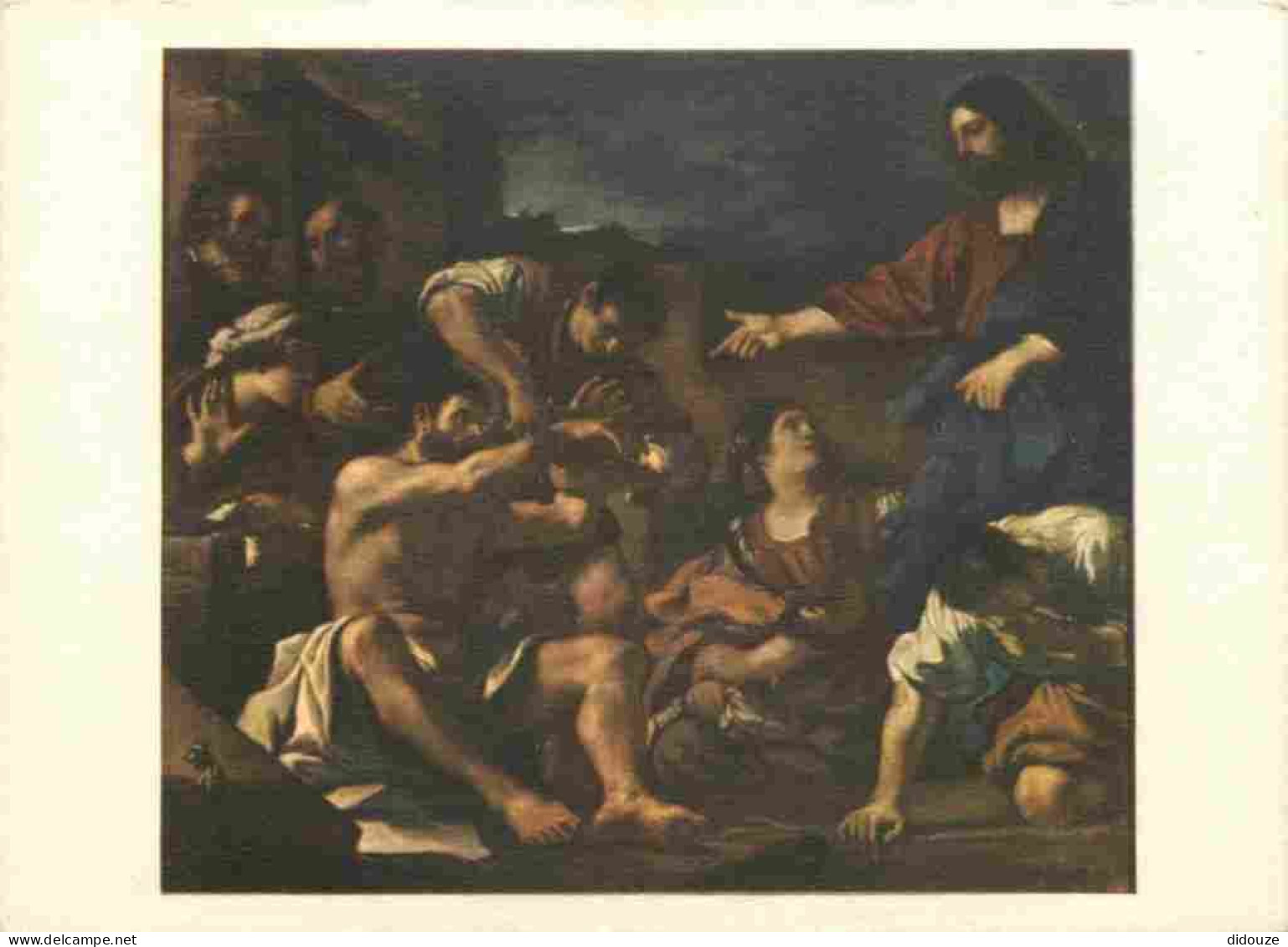 Art - Peinture Religieuse - Giovannl-Francesco Barbieri Dit Le Guerchin - La Résurrection De Lazare - Musée Du Louvre De - Quadri, Vetrate E Statue