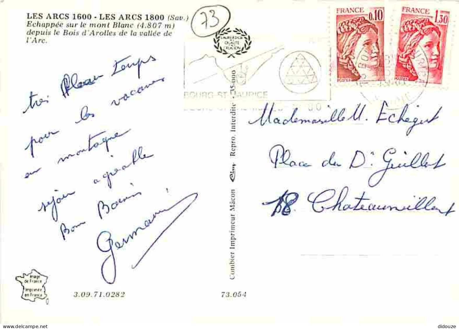 73 - Les Arcs - Echappée Sur Le Mont Blanc - CPM - Voir Scans Recto-Verso - Autres & Non Classés