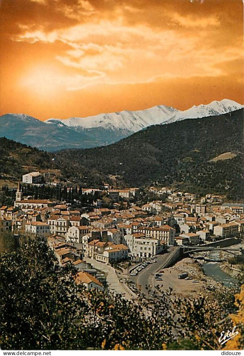 66 - Amélie Les Bains - La Ville Et Le Tech Au Fond  Le Canigou - CPM - Voir Scans Recto-Verso - Other & Unclassified