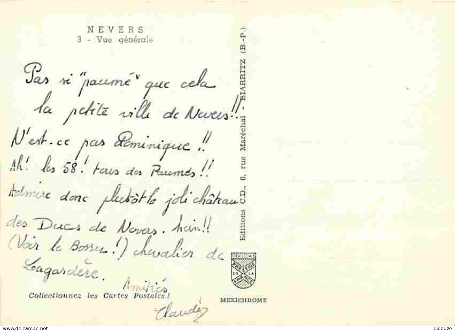 58 - Nevers - Vue Générale - CPM - Voir Scans Recto-Verso - Nevers