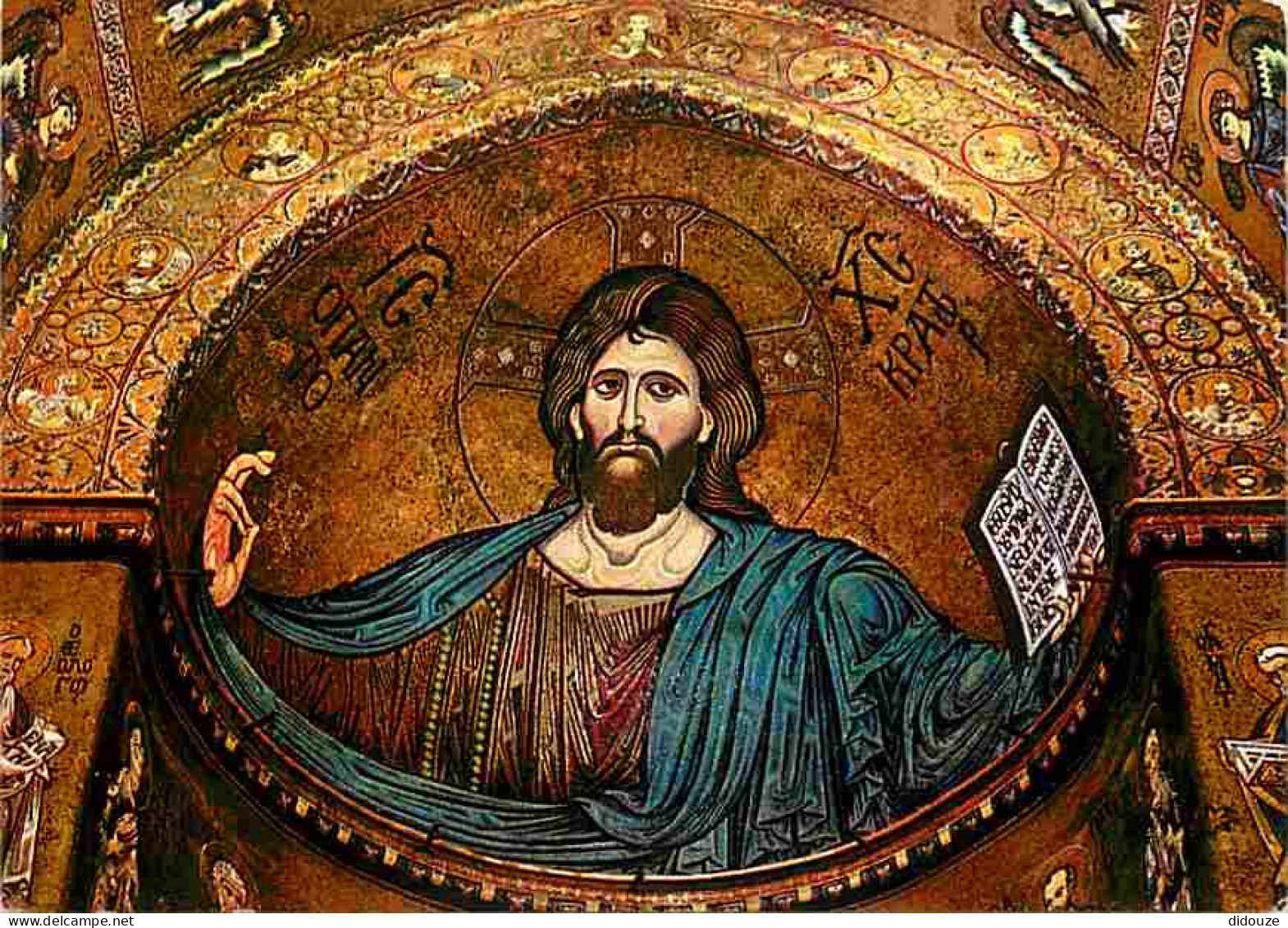 Art - Peinture Religieuse - Monreale - Le Christ - CPM - Voir Scans Recto-Verso - Tableaux, Vitraux Et Statues