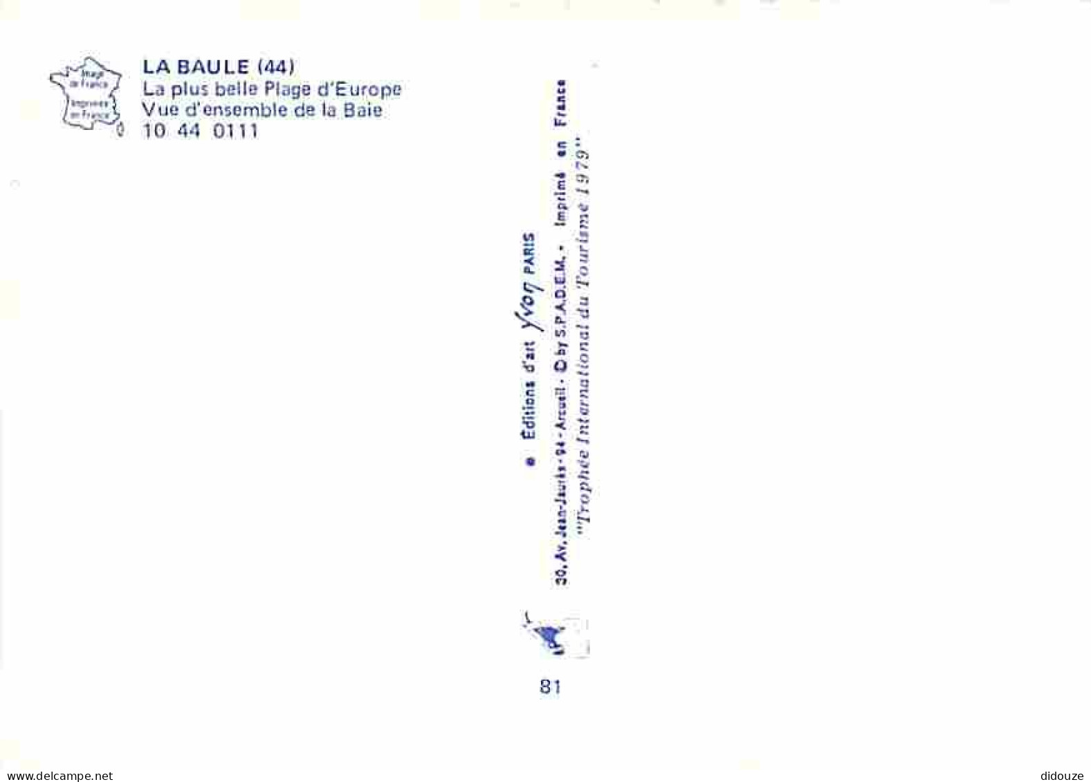 44 - La Baule - Vue D'ensemble De La Baie - Plage - Automobiles - Blasons - Carte Neuve - CPM - Voir Scans Recto-Verso - La Baule-Escoublac