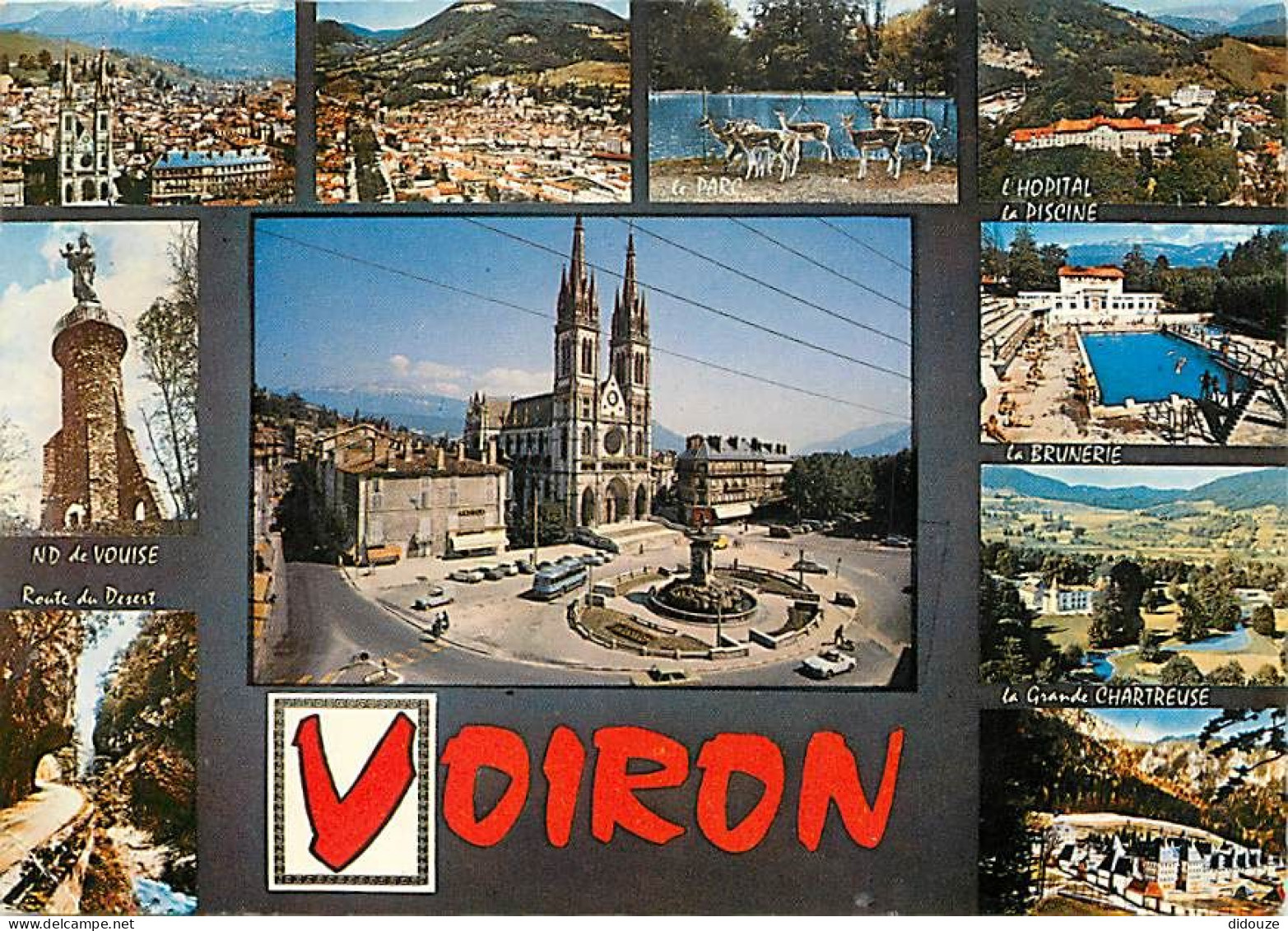 38 - Voiron - Multivues - Flamme Postale De Voiron - CPM - Voir Scans Recto-Verso - Voiron