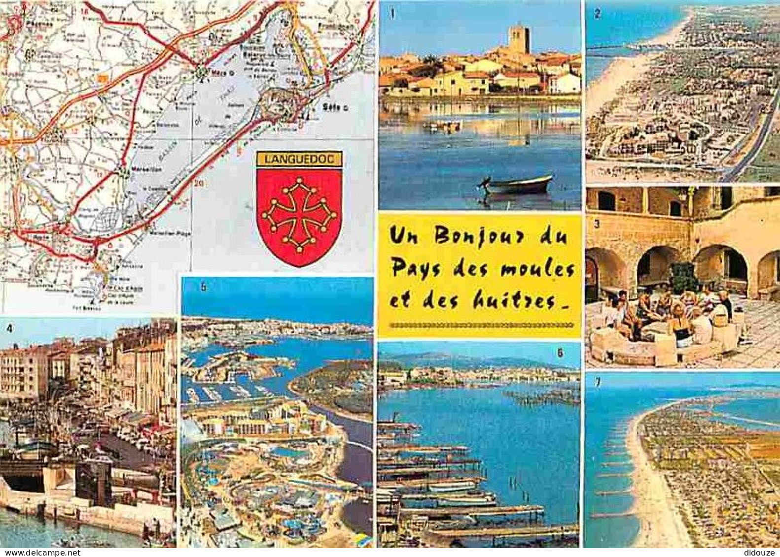 34 - Hérault - Le Bassin De Thau - Multivues - Carte Géographique Michelin - CPM - Voir Scans Recto-Verso - Other & Unclassified