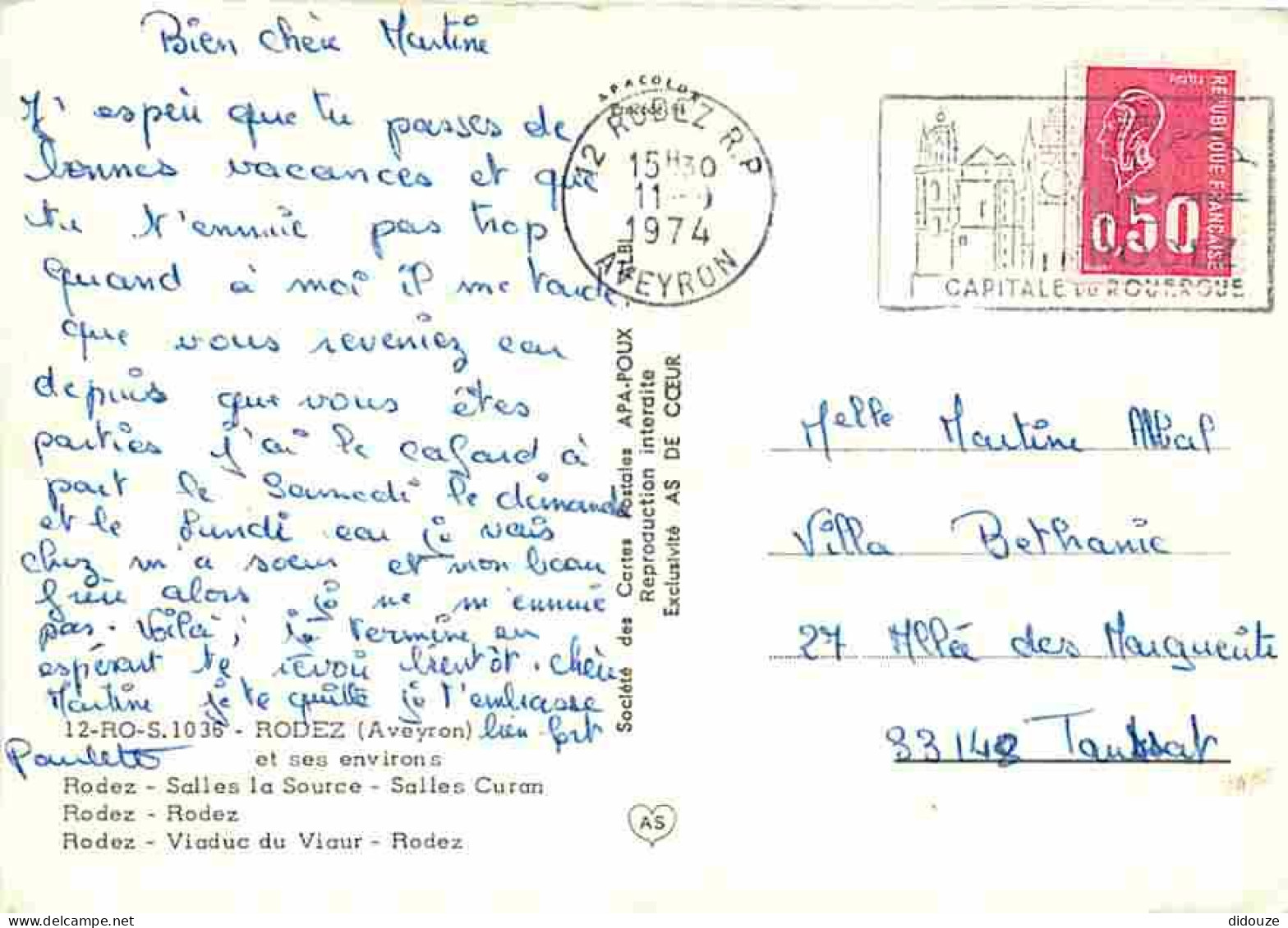 12 - Rodez - Multivues - Automobiles - Blasons - Flamme Postale - CPM - Voir Scans Recto-Verso - Rodez