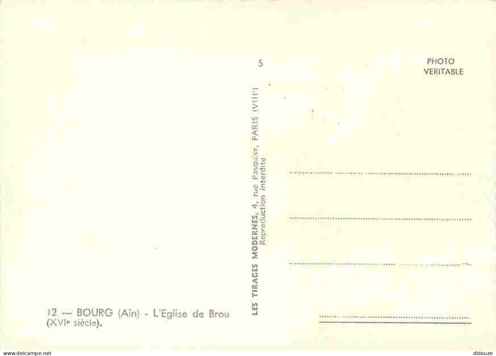 01 - Bourg En Bresse - Eglise De Brou - Carte Neuve - CPM - Voir Scans Recto-Verso  - Brou Church