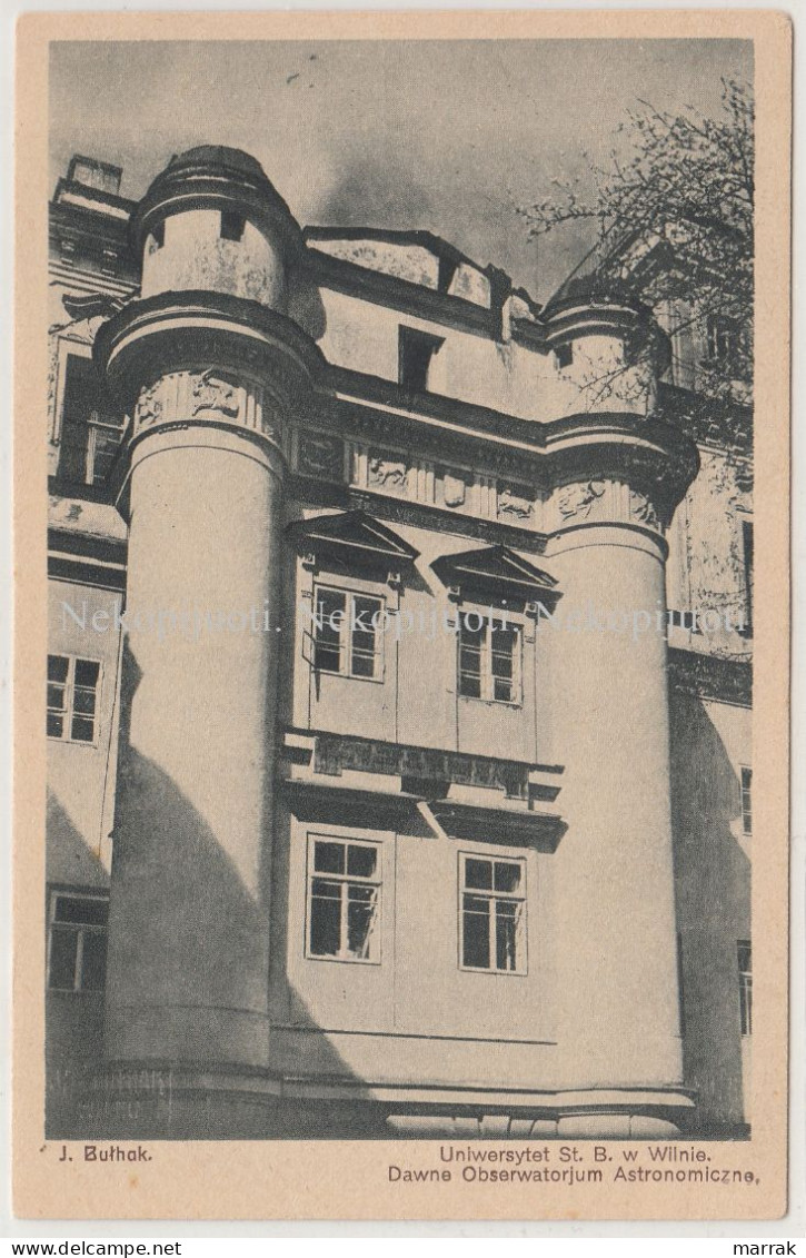 Vilnius, Vilniaus Universitetas, Senoji Observatorija, J. Bulhak, Apie 1930 M. Atvirukas - Lithuania