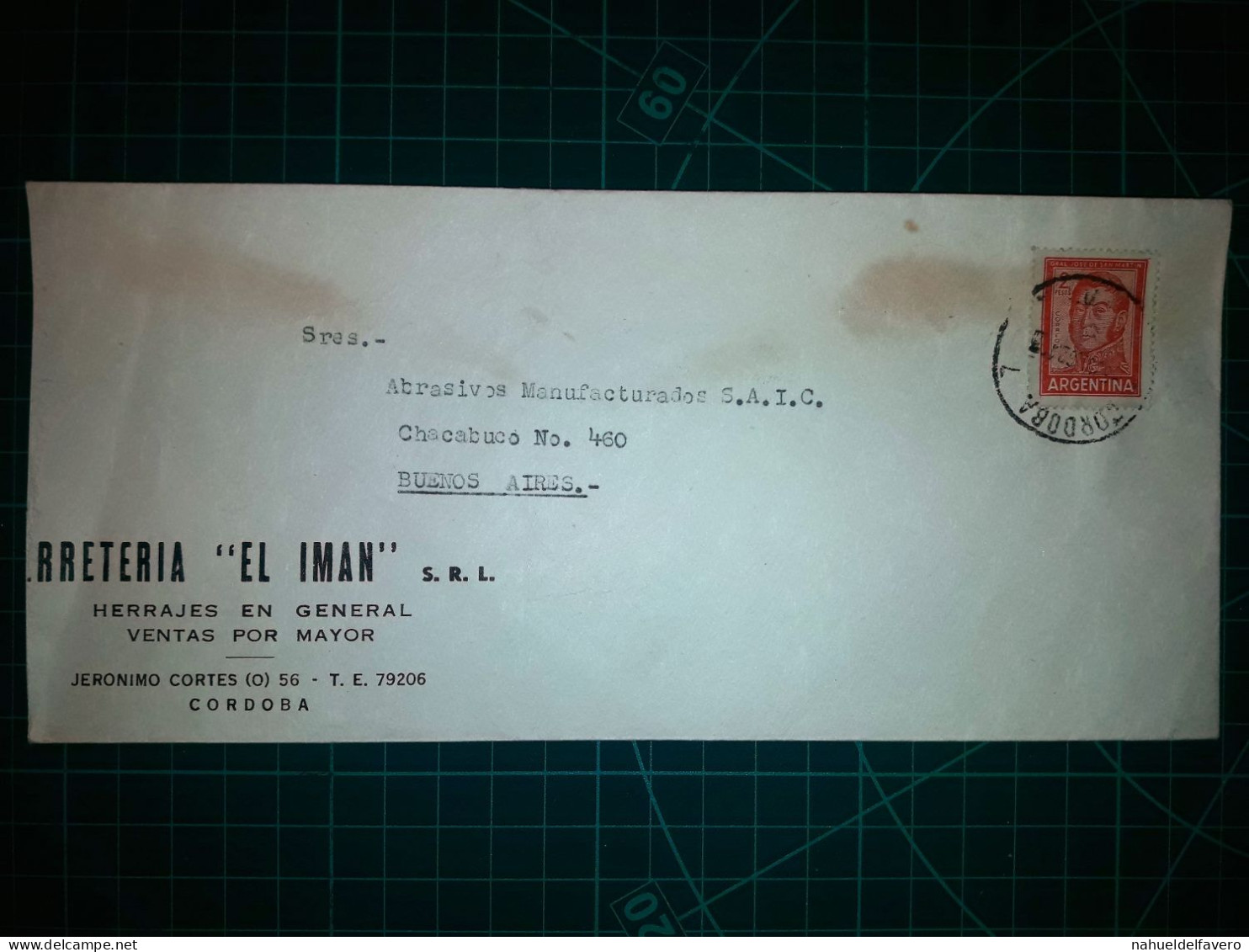 ARGENTINE, Longue Enveloppe De "Ferreteria EL IMAN S.R.L., Herrajes En General, Ventes En Gros" Circulée à Buenos Aires - Used Stamps
