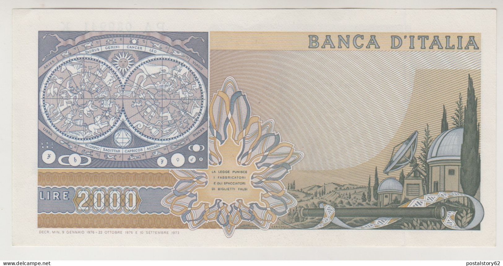 Banca D'Italia, Lire 2000 QFDS Dec. 22/10/1976 Fresca Non Trattata ( Lieve Piega Angolo In Alto  Dx ) - 2000 Lire