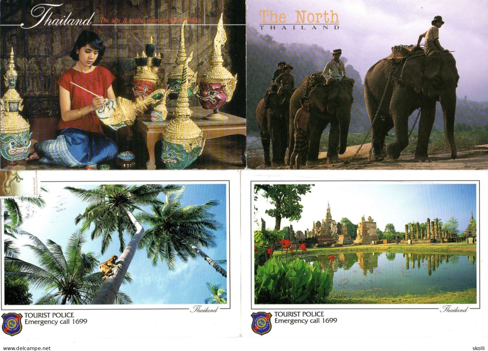 Thailand. Four Diferent Postcard, - Thaïland