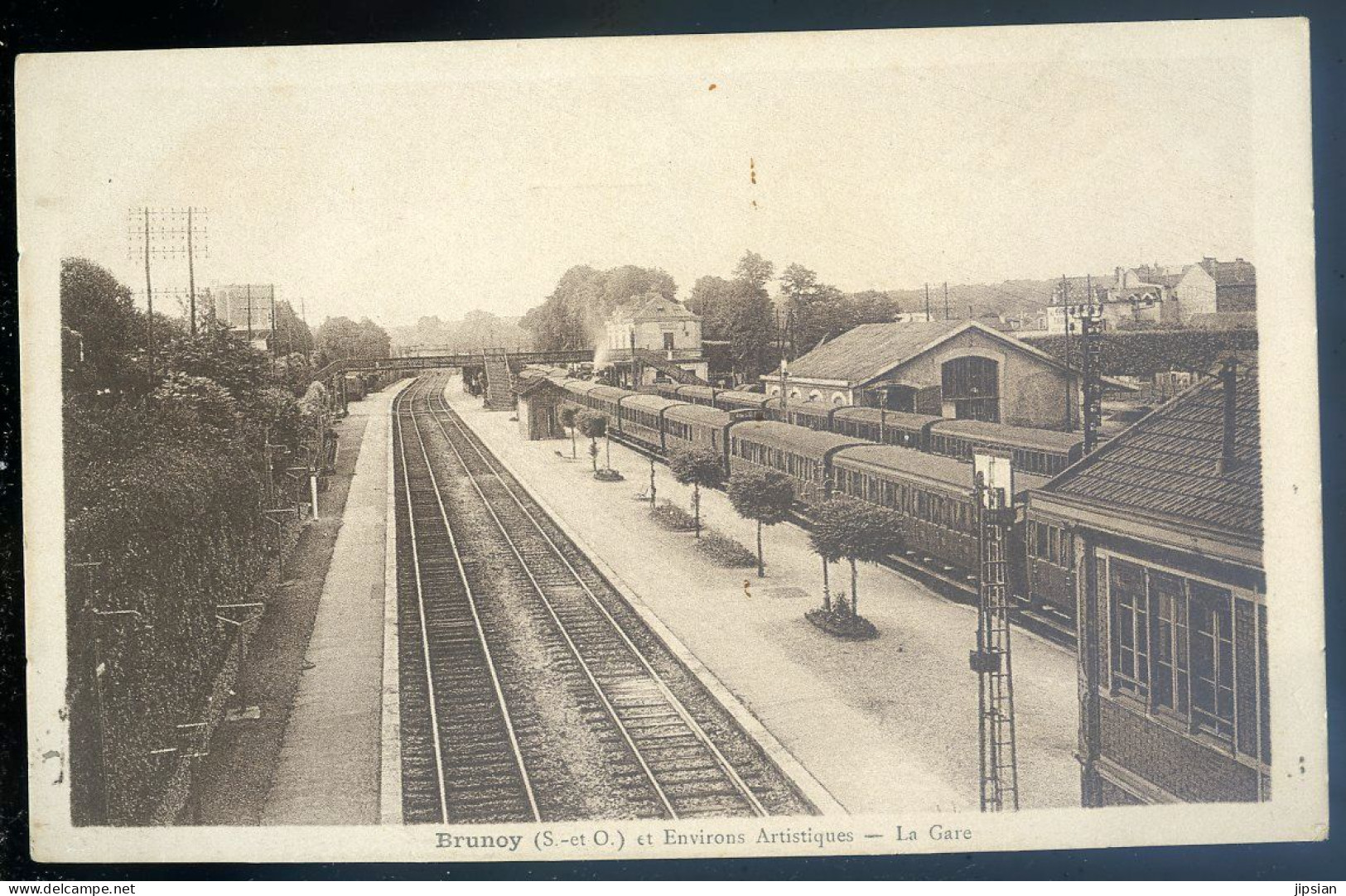 Cpa Du 91 Brunoy Et Environs Artistiques -- La Gare   STEP199 - Brunoy