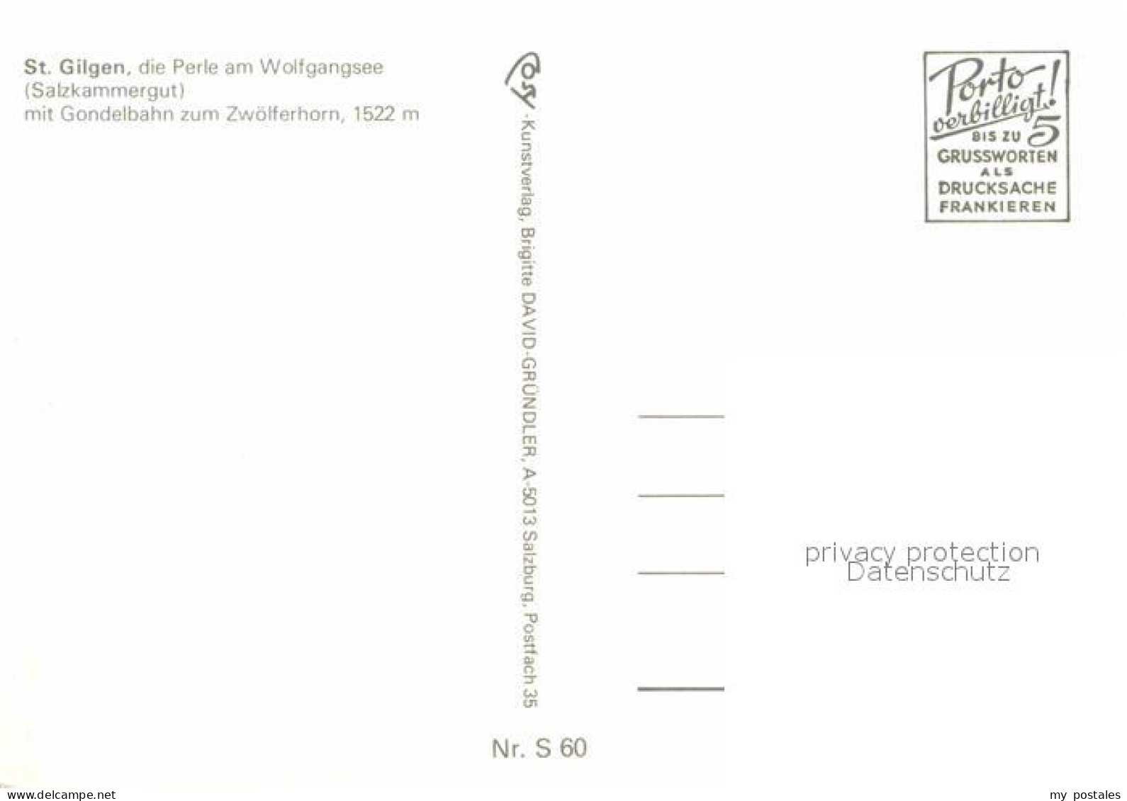 72831800 St Gilgen Wolfgangsee Mit Gondelbahn Zum Zwoelferhorn Alpenpanorama St  - Andere & Zonder Classificatie