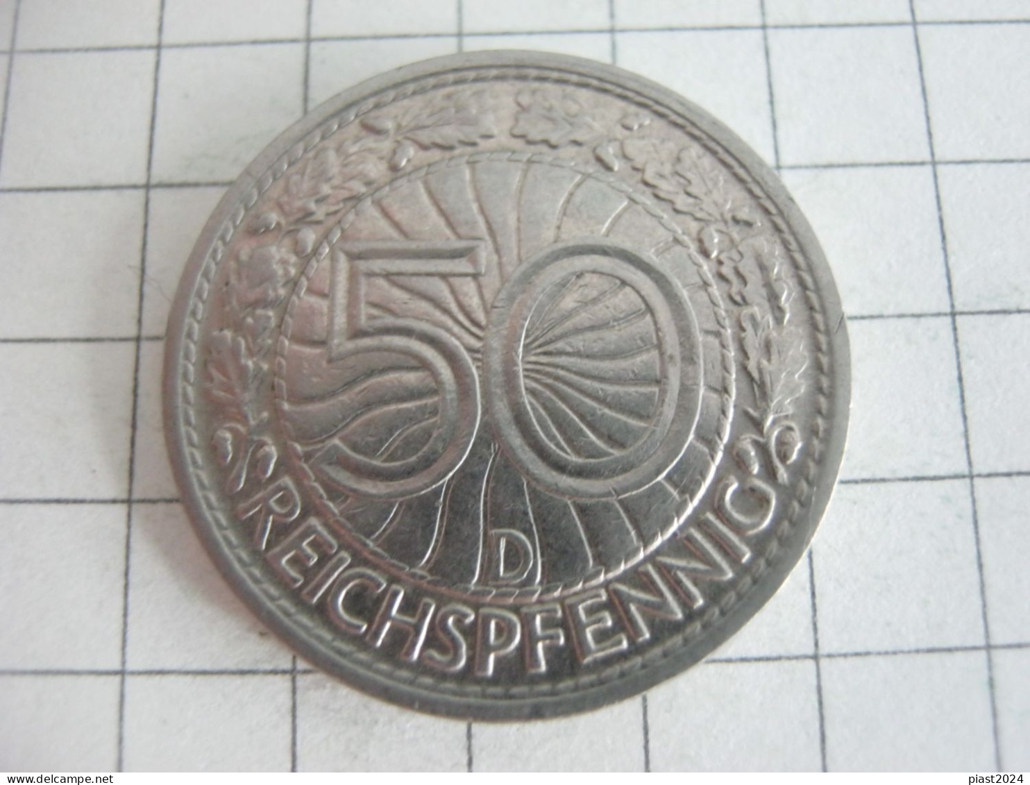 Germany 50 Reichspfennig 1928 D - 50 Rentenpfennig & 50 Reichspfennig