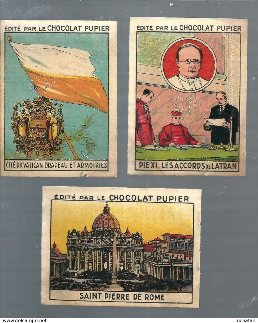 V846 - IMAGES CHOCOLAT PUPIER - VATICAN - PIE XI ACCORDS DE LATRAN - SAINT PIERRE DE ROME - Sonstige & Ohne Zuordnung