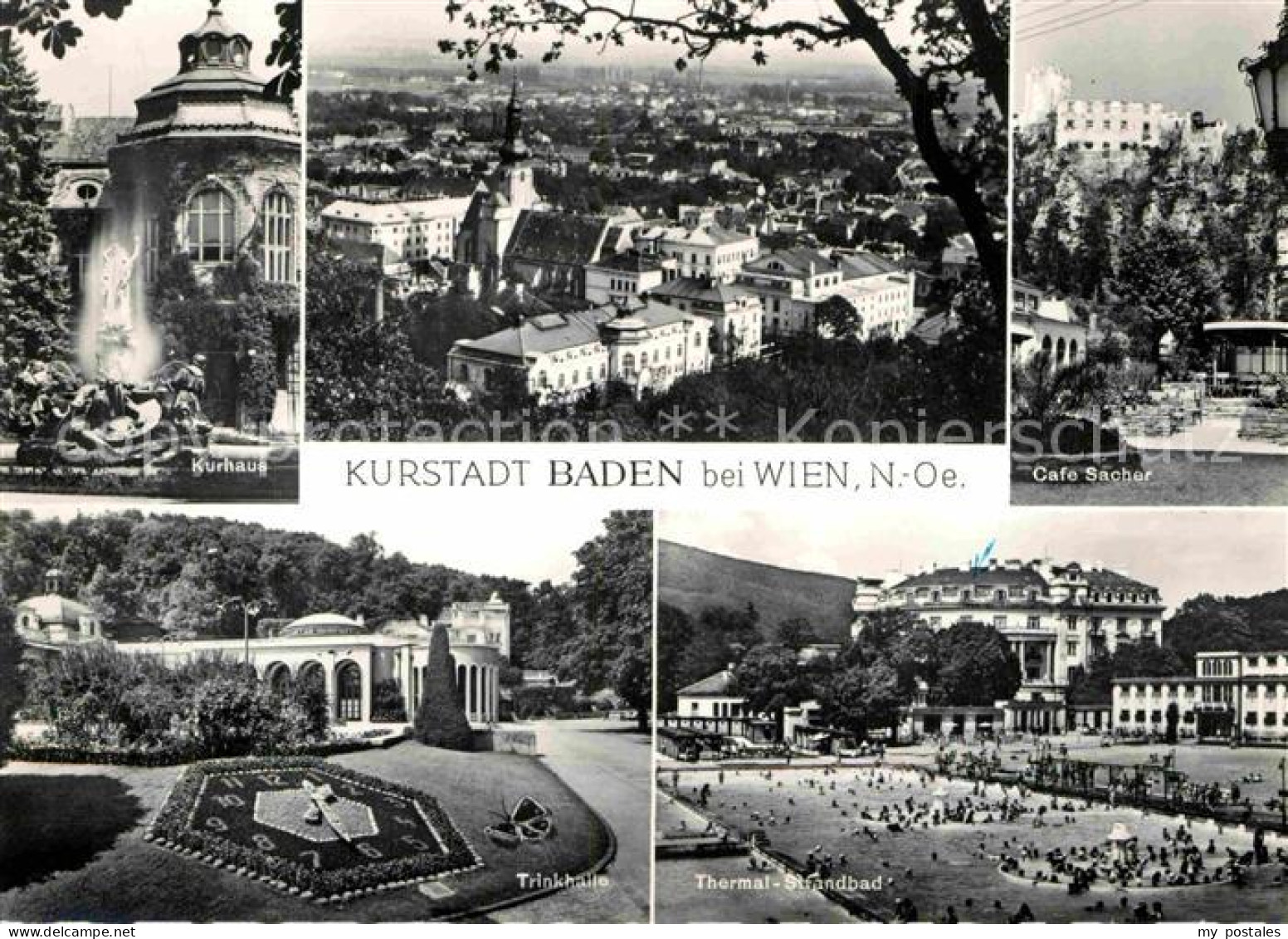 72831550 Baden Wien Cafe Sacher Kurhaus Trinkhalle Thermalbad Baden - Sonstige & Ohne Zuordnung