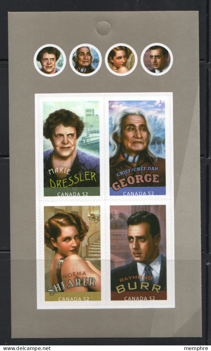 2008  Canadians In Holywood - Marie Dressler Booklet Pane Of 4 Different Sc 2280 MNH - Nuovi