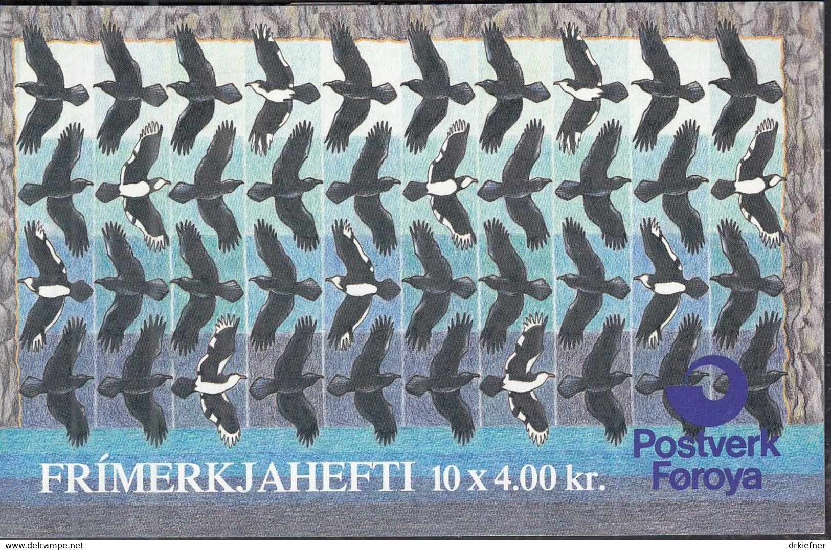 FÄRÖER Markenheftchen MH 9 Mit 5x 283-284, Postfrisch **, Färöer-Rabe, 1995 - Isole Faroer
