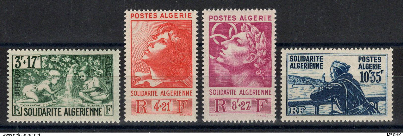 Algerie - YV 249 à 252 N** MNH Luxe Complète Solidarite Cote 20 Euros - Neufs