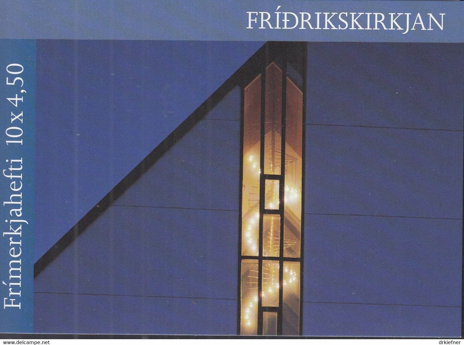 FÄRÖER Markenheftchen MH 16, 5x 345-346, Postfrisch **, Frederikskirche, 1998 - Faroe Islands