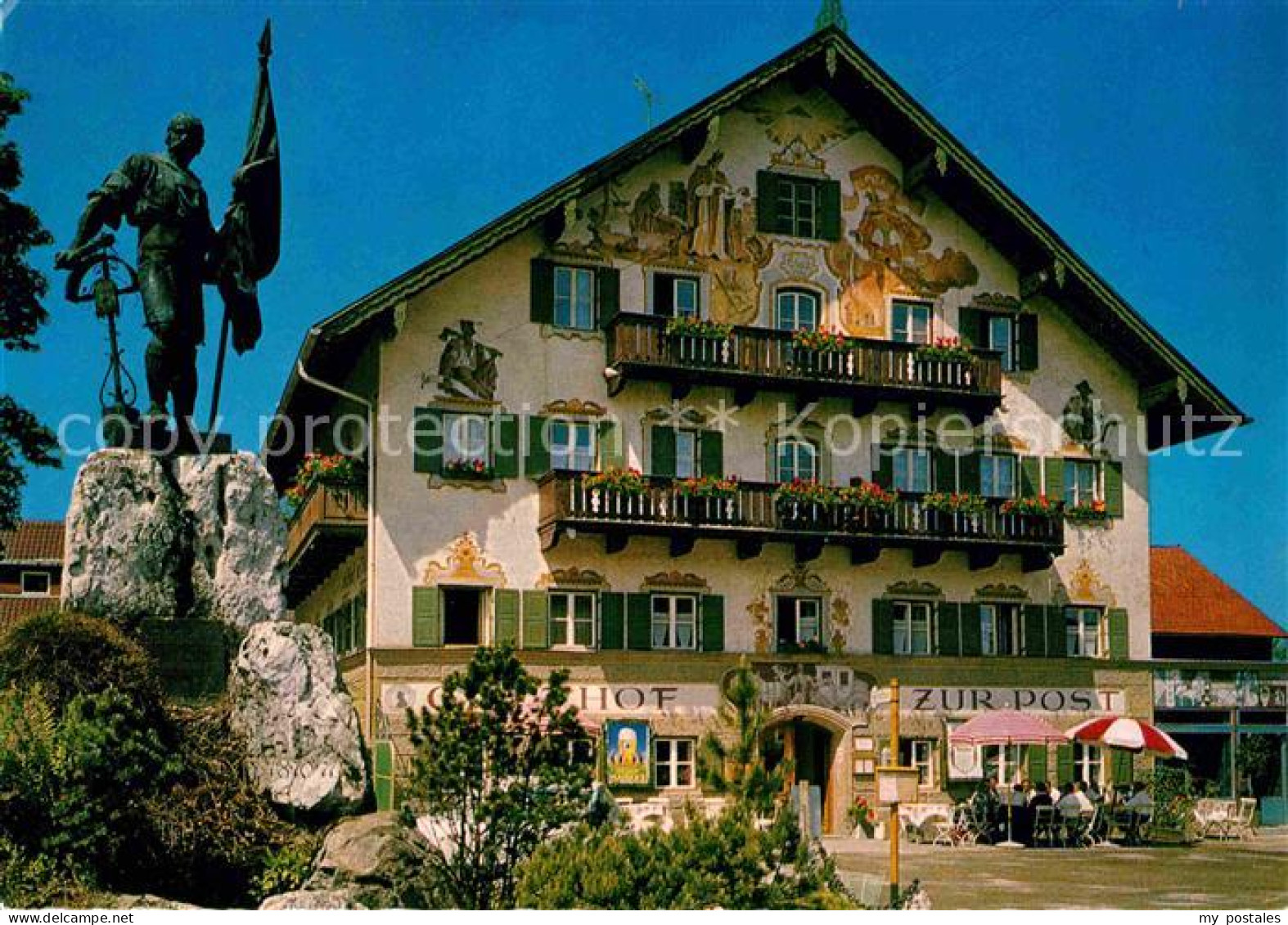 72830613 Kochel See Hotel Gasthof Zur Post Schmied Von Kochel Denkmal Statue Lue - Other & Unclassified