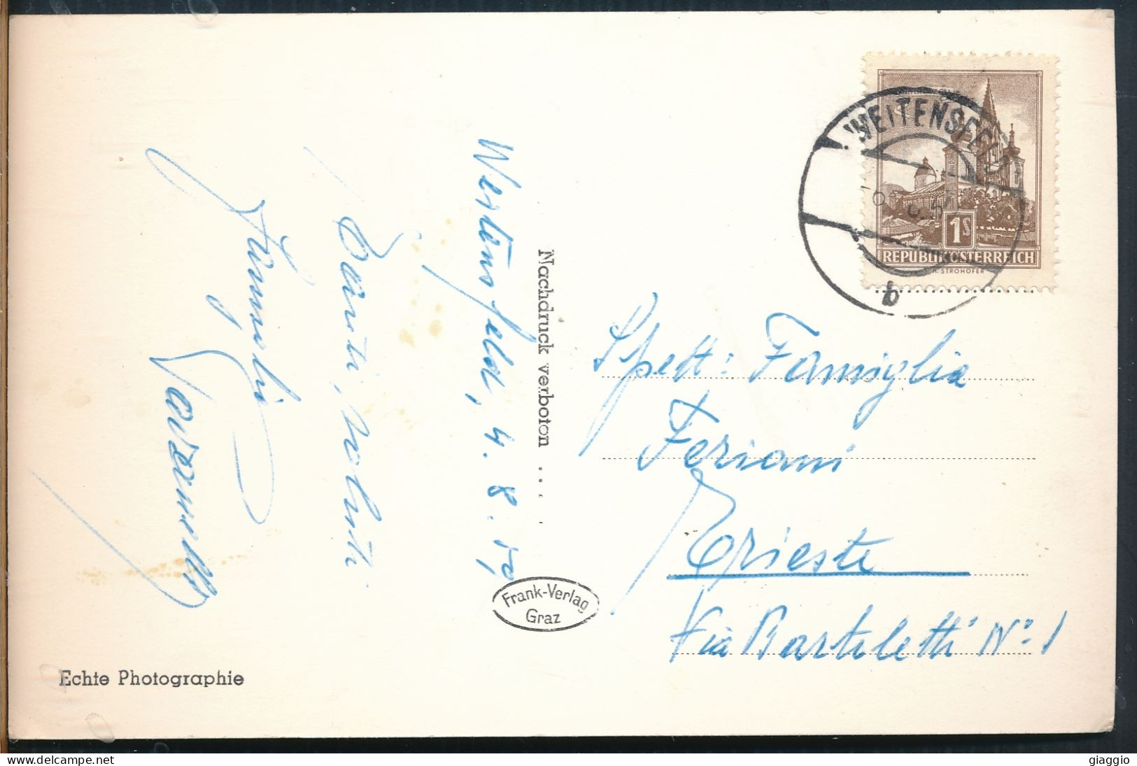 °°° 30986 - AUSTRIA - WEITENSFELD - GURKTAL IN KARNTEN - 1959 With Stamps °°° - Other & Unclassified