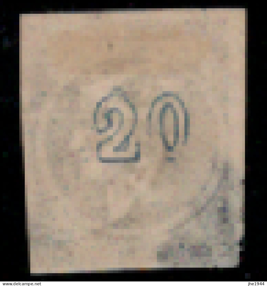 Grece N° 0037 Bleu 10 L Chiffre 20 Au Verso - Used Stamps