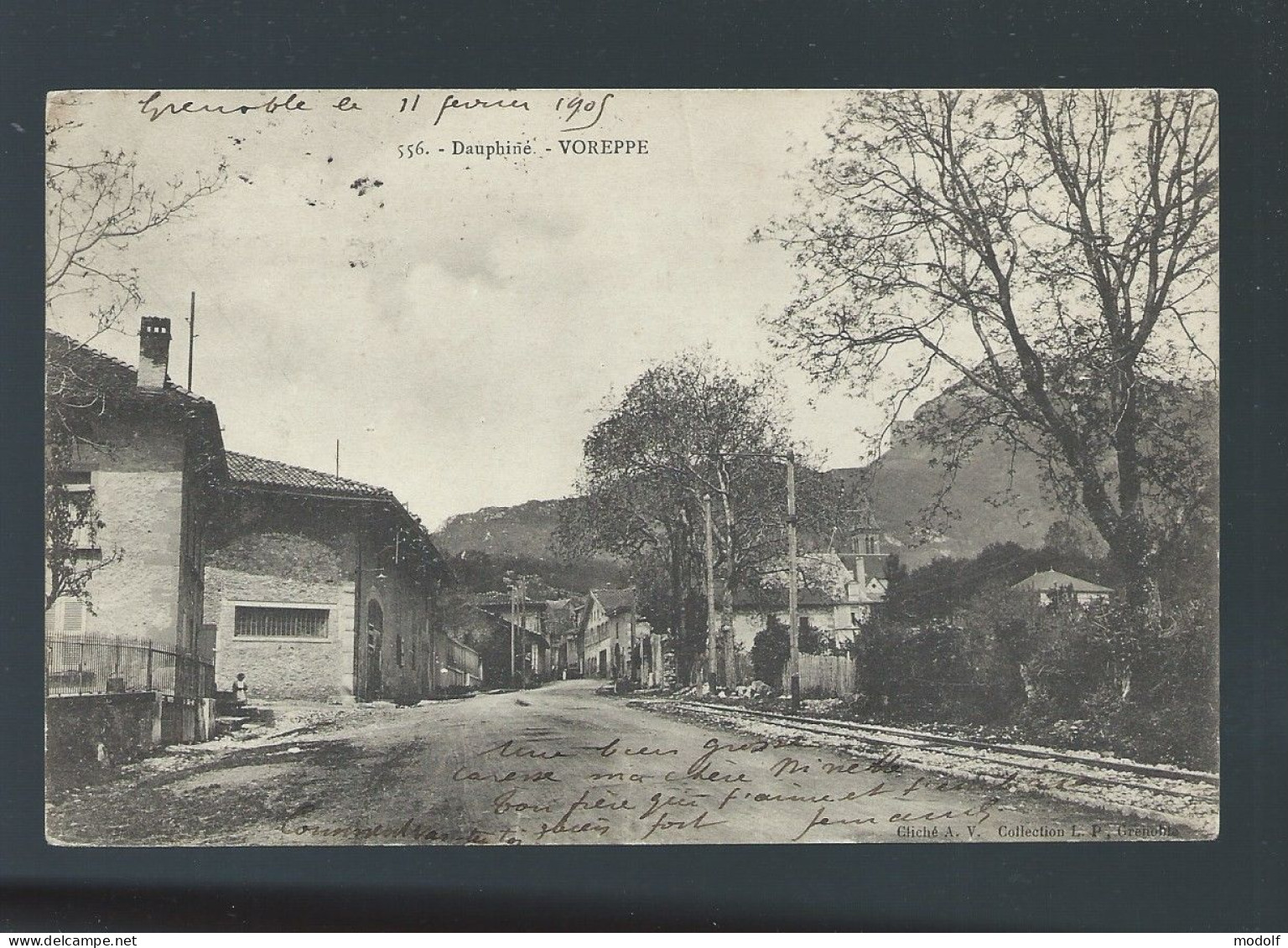 CPA - 38 - Voreppe - (ligne De Tramway Voreppe-Grenoble) - Circulée En 1905 - Voreppe