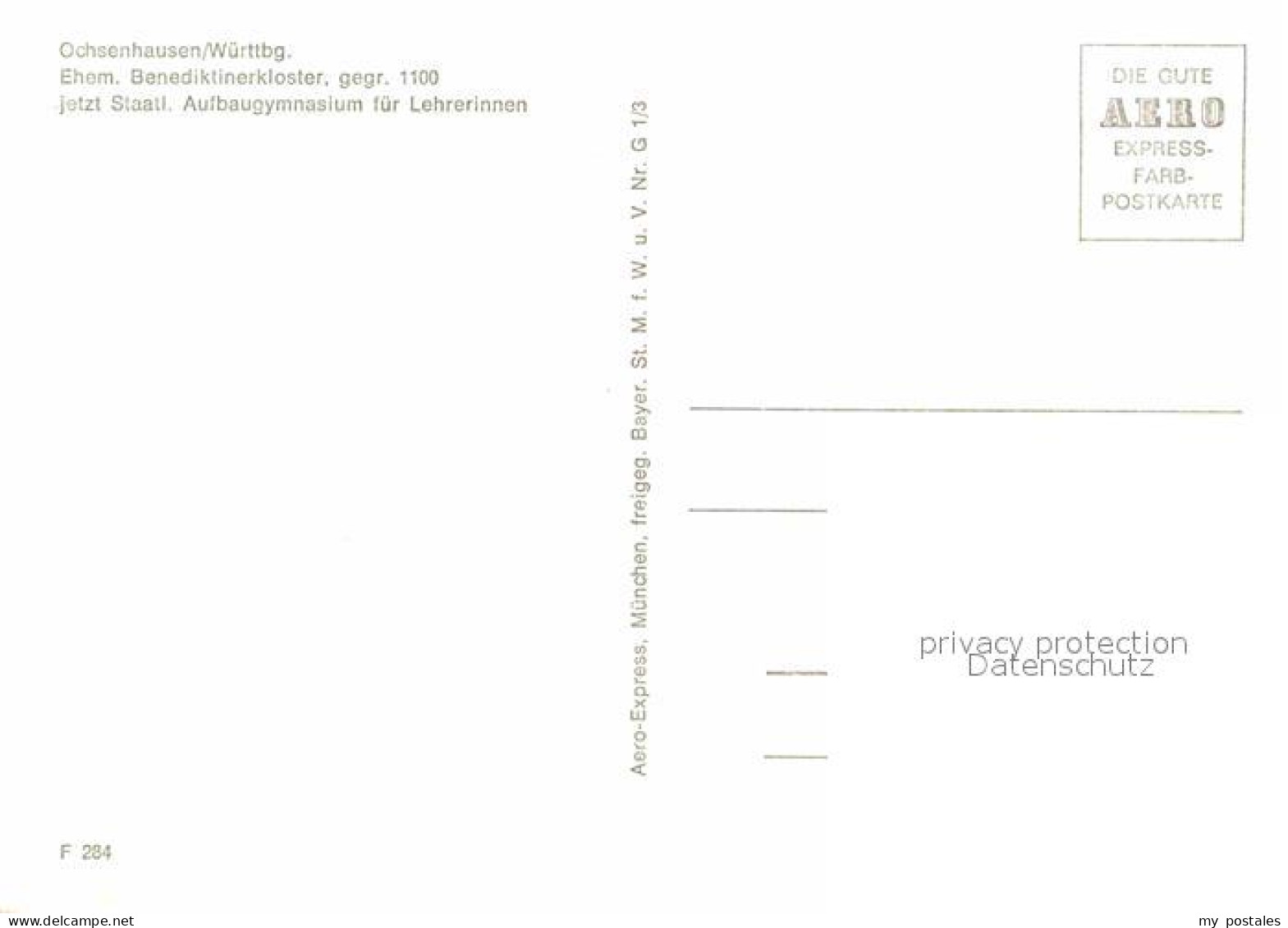 72829931 Ochsenhausen Ehemaliges Benediktinerkloster Jetzt Aufbaugymnasium Fuer  - Other & Unclassified