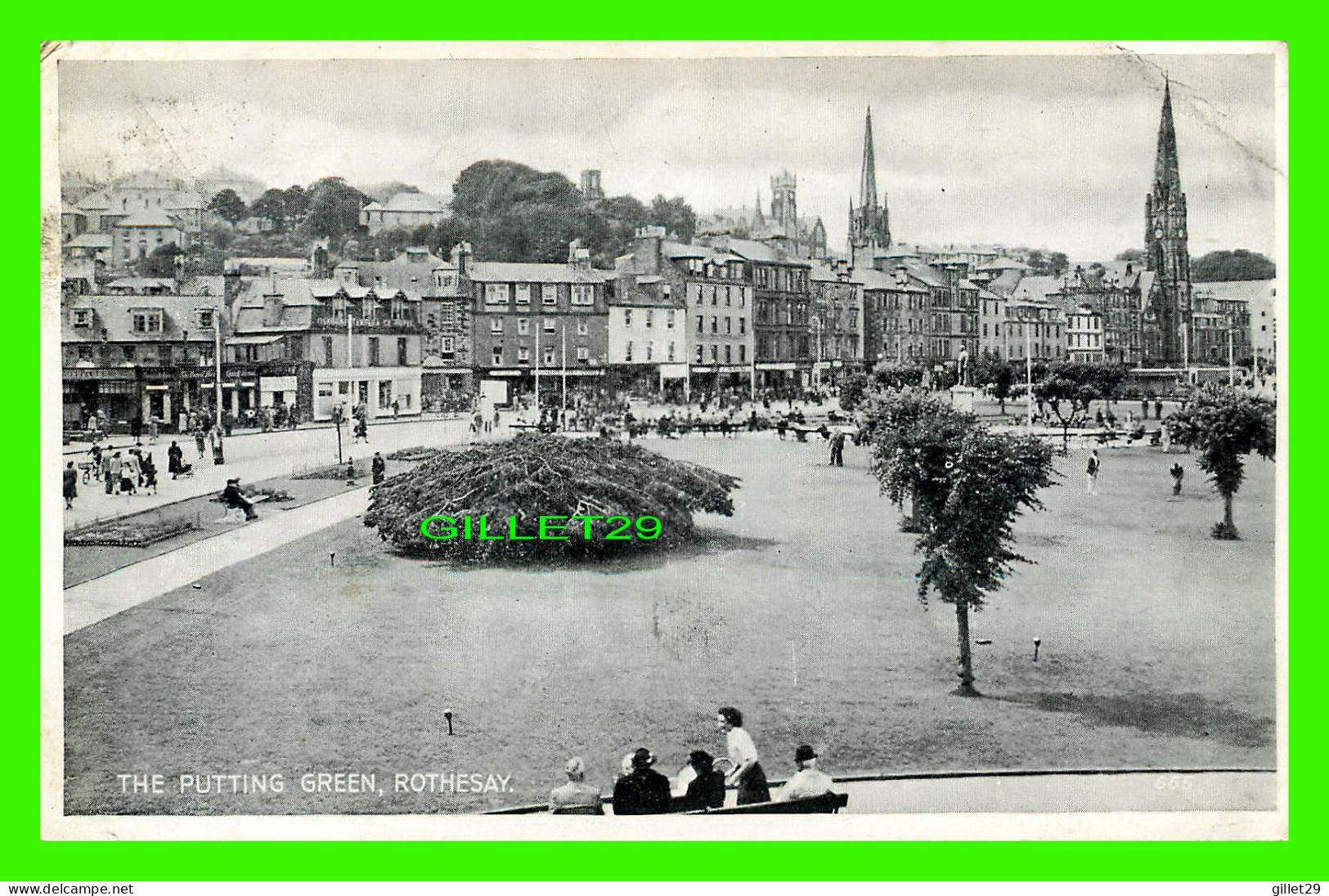 ROTHESAY, BUTE, SCOTLAND - THE PUTTING GREEN - TRAVEL IN 1953 - A.D. HENDERSON LIMITED - - Bute