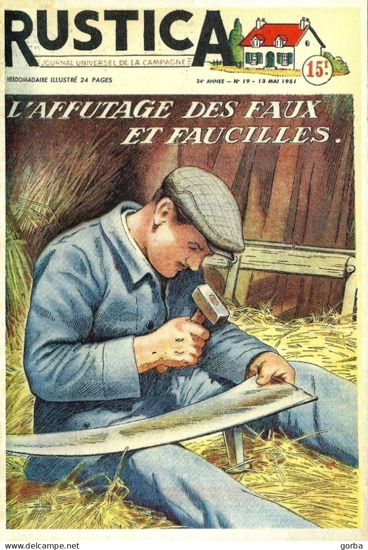 *Lot De 5 CPM - Reproduction De "une" Du Magazine RUSTICA - Otros & Sin Clasificación