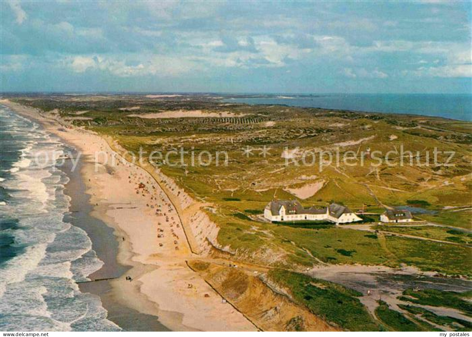 72829916 Kampen Sylt Haus Kliffende Nordseeinsel Fliegeraufnahme Kampen - Other & Unclassified