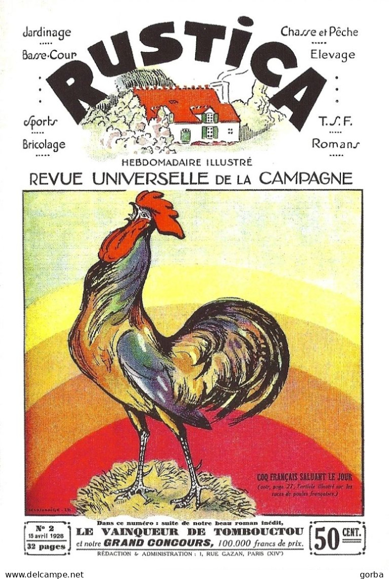 *Lot De 5 CPM - Reproduction De "une" Du Magazine RUSTICA - Otros & Sin Clasificación