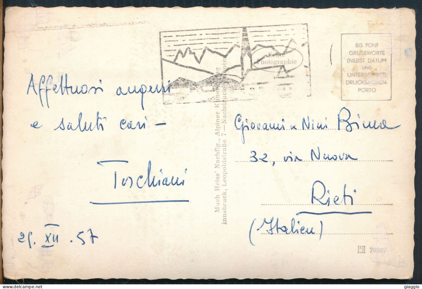 °°° 30987 - AUSTRIA - SEEFELD - 1957 With Stamps °°° - Seefeld