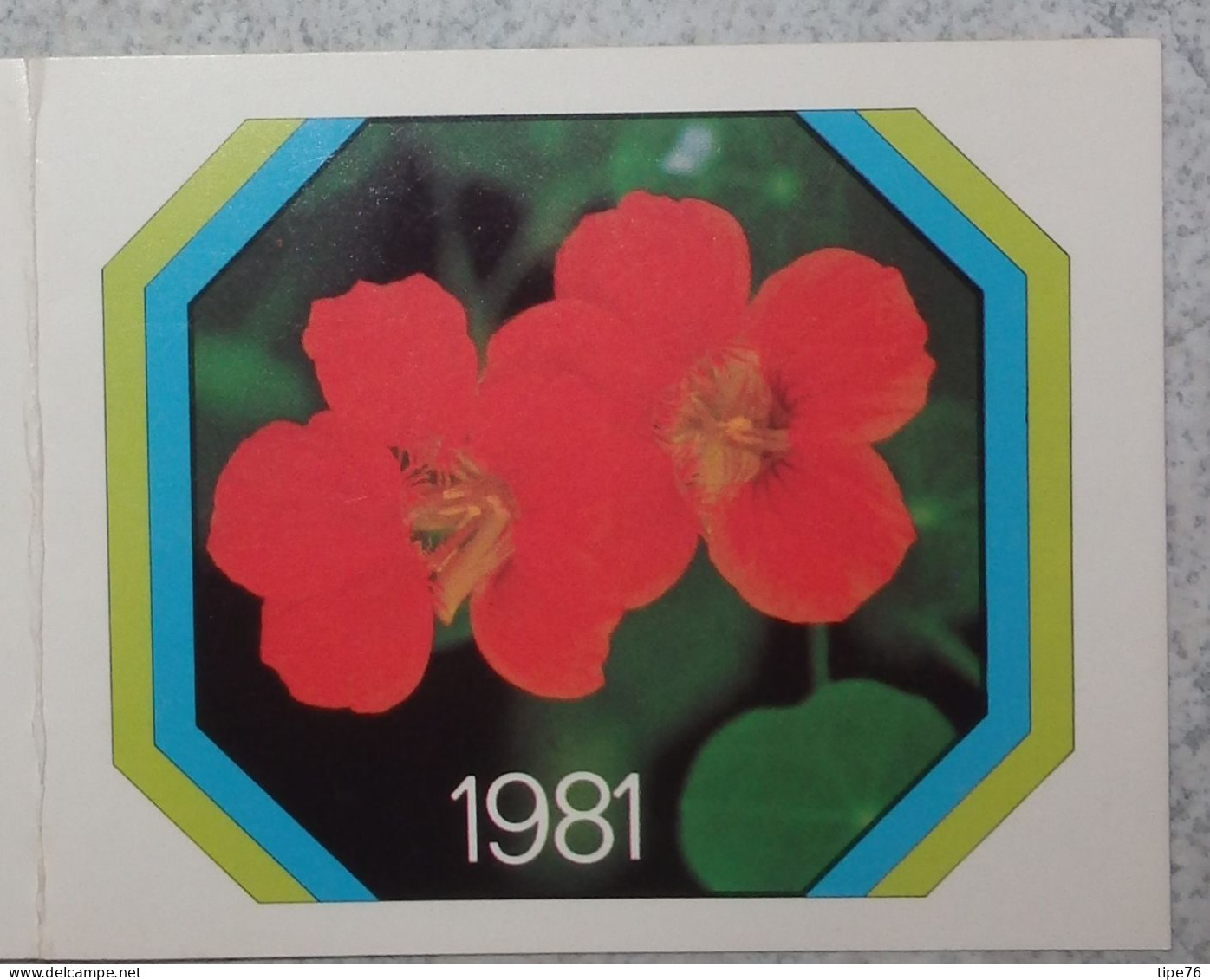 Petit Calendrier De Poche 1981 Fleur  Chaussures ERAM Marque Enseigne - Kleinformat : 1981-90