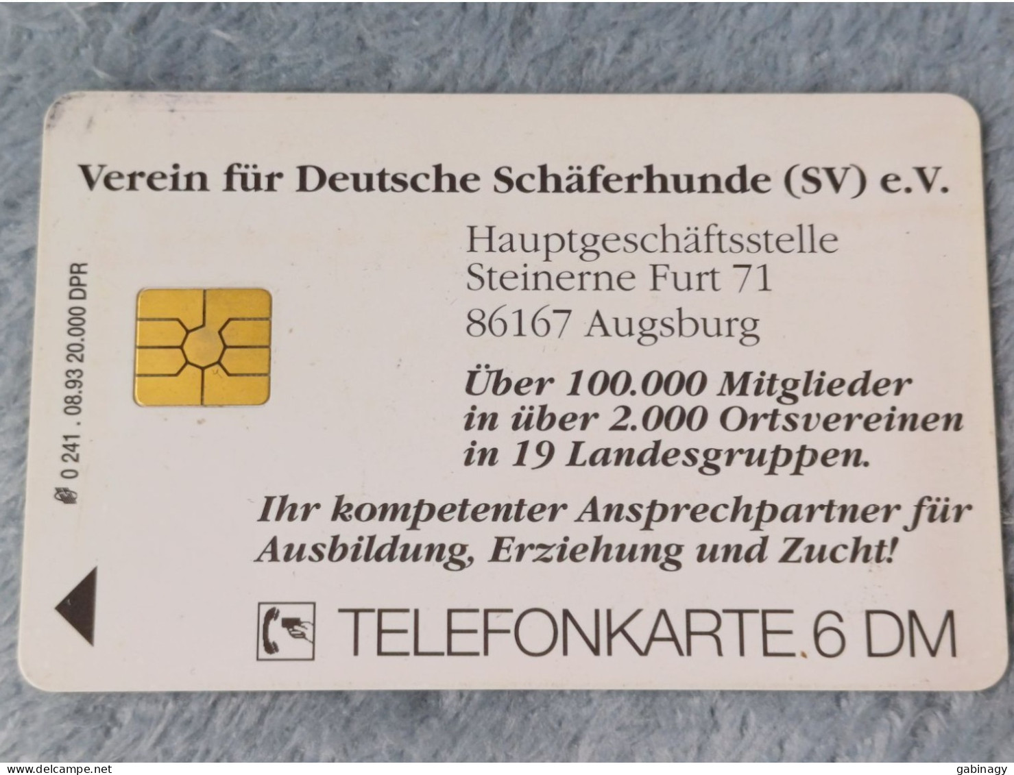 GERMANY-1169 - O 0241 - Verein Für Deutsche Schäferhunde (SV) E.V. - 20.000ex. - O-Series : Series Clientes Excluidos Servicio De Colección