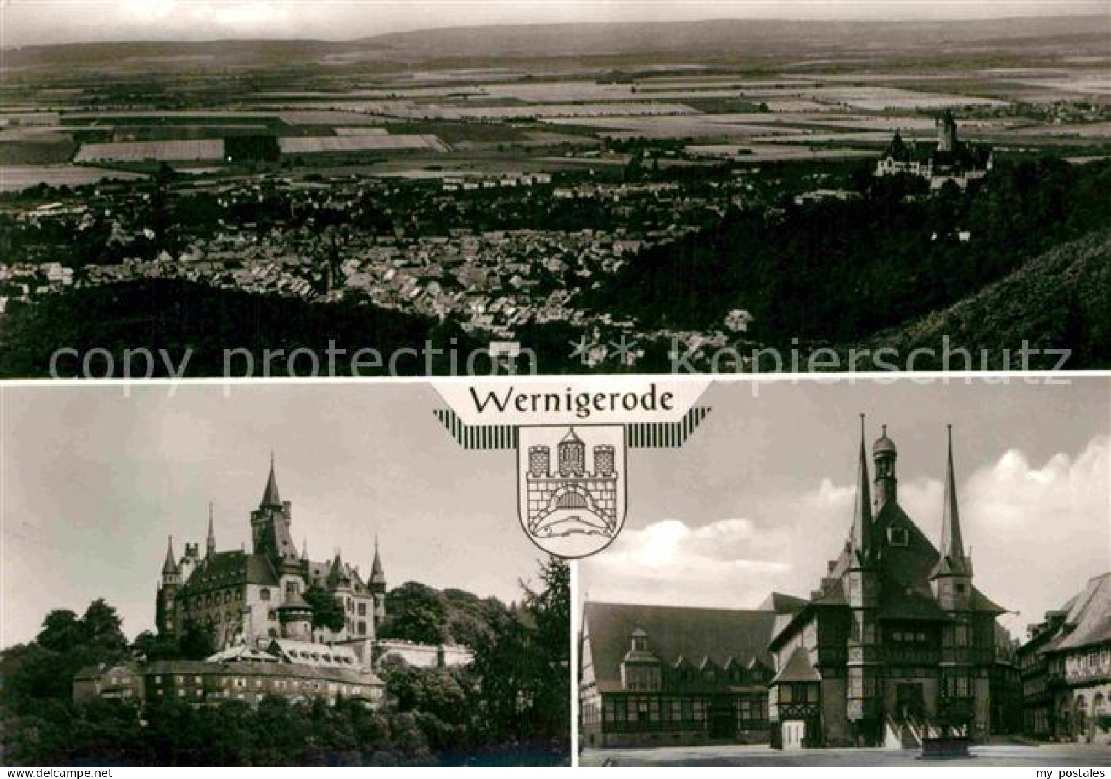 72829809 Wernigerode Harz Fliegeraufnahme  Rathaus Schloss Wernigerode - Wernigerode