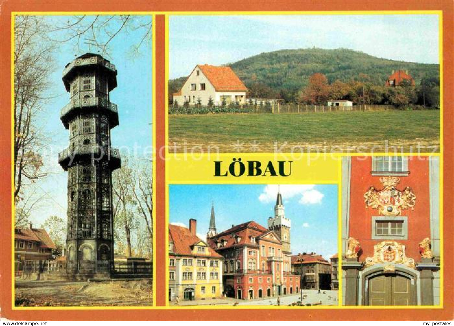 72829174 Loebau Sachsen Aussichtsturm Loebauer Berg Technisches Denkmal Rathaus  - Loebau