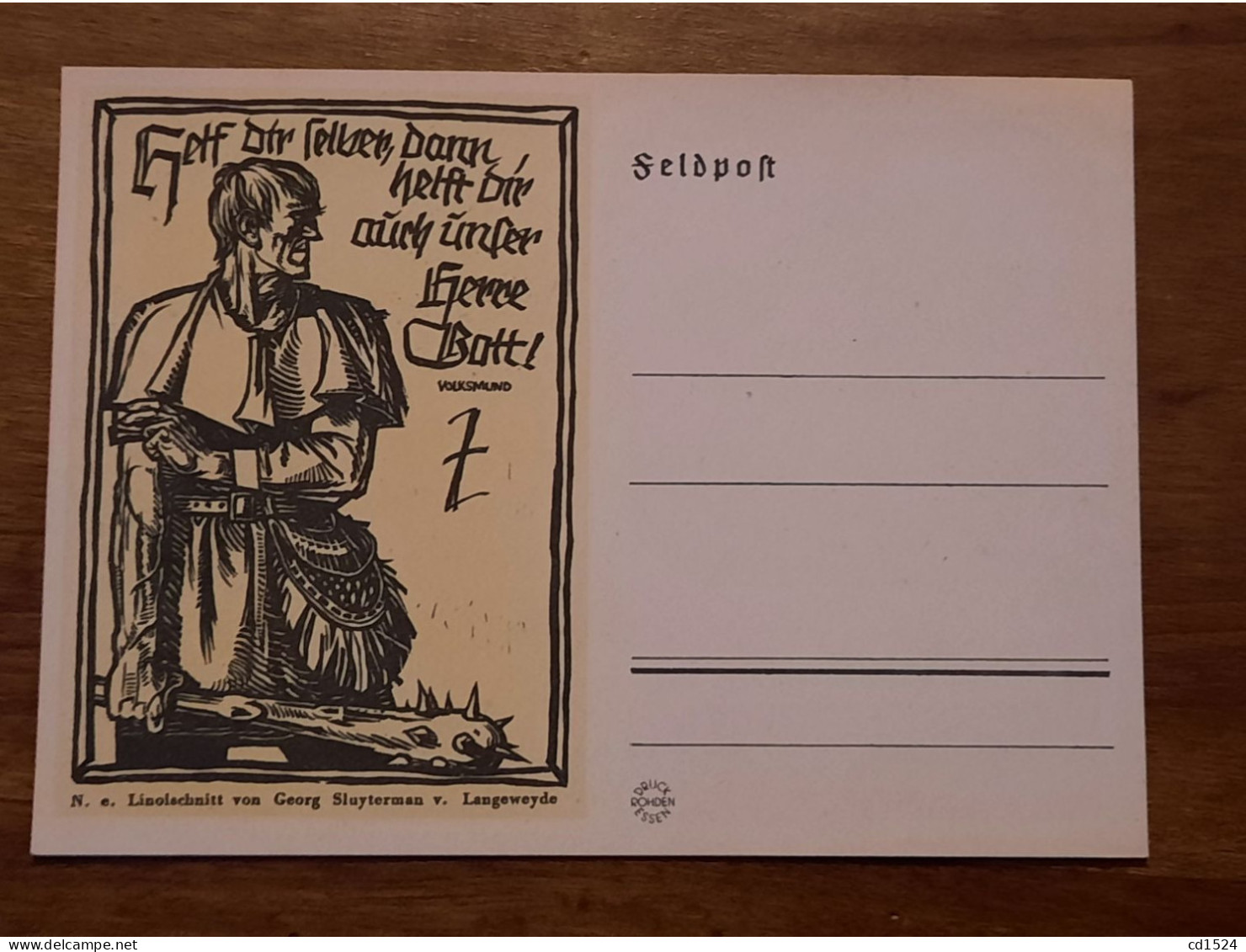 WWII - Carte Postale Allemande - Feldpost - Non Circulée - Parfait état - Guerre 1939-45