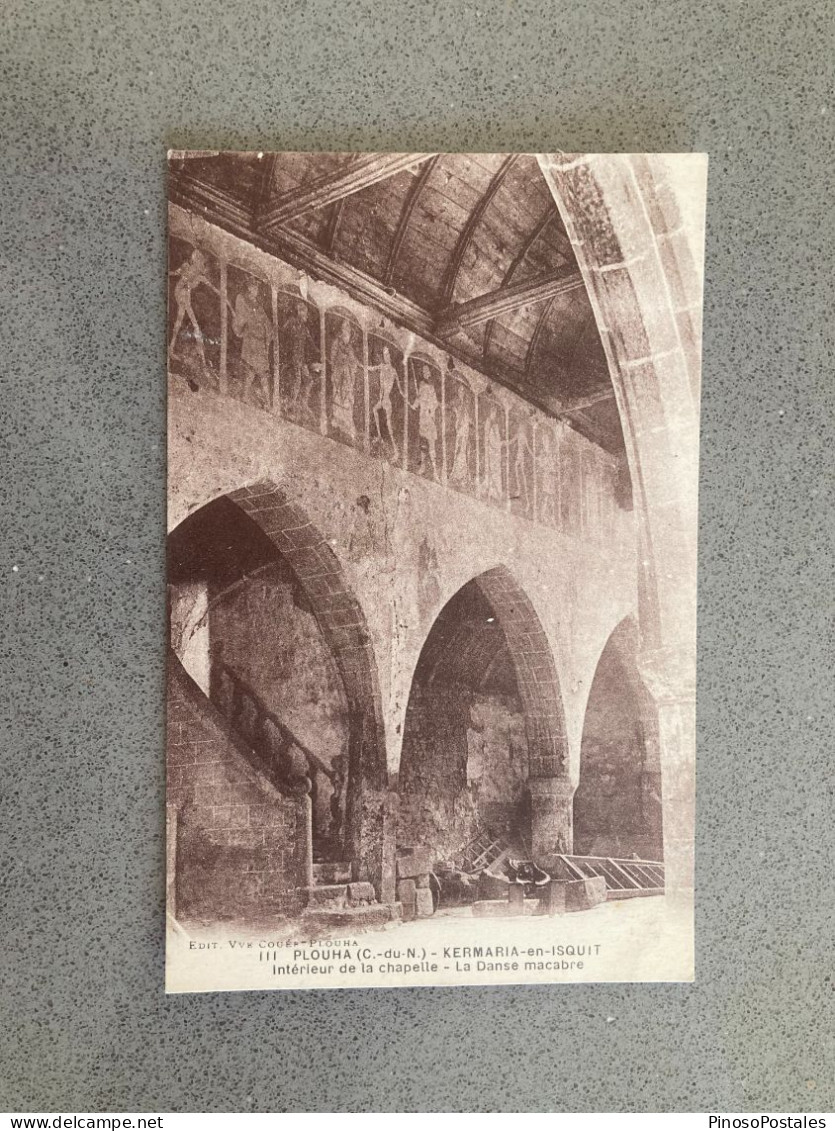 Plouha Kermaria-en-Isquit Interieur De La Chapelle La Danse Macabre Carte Postale Postcard - Plouha