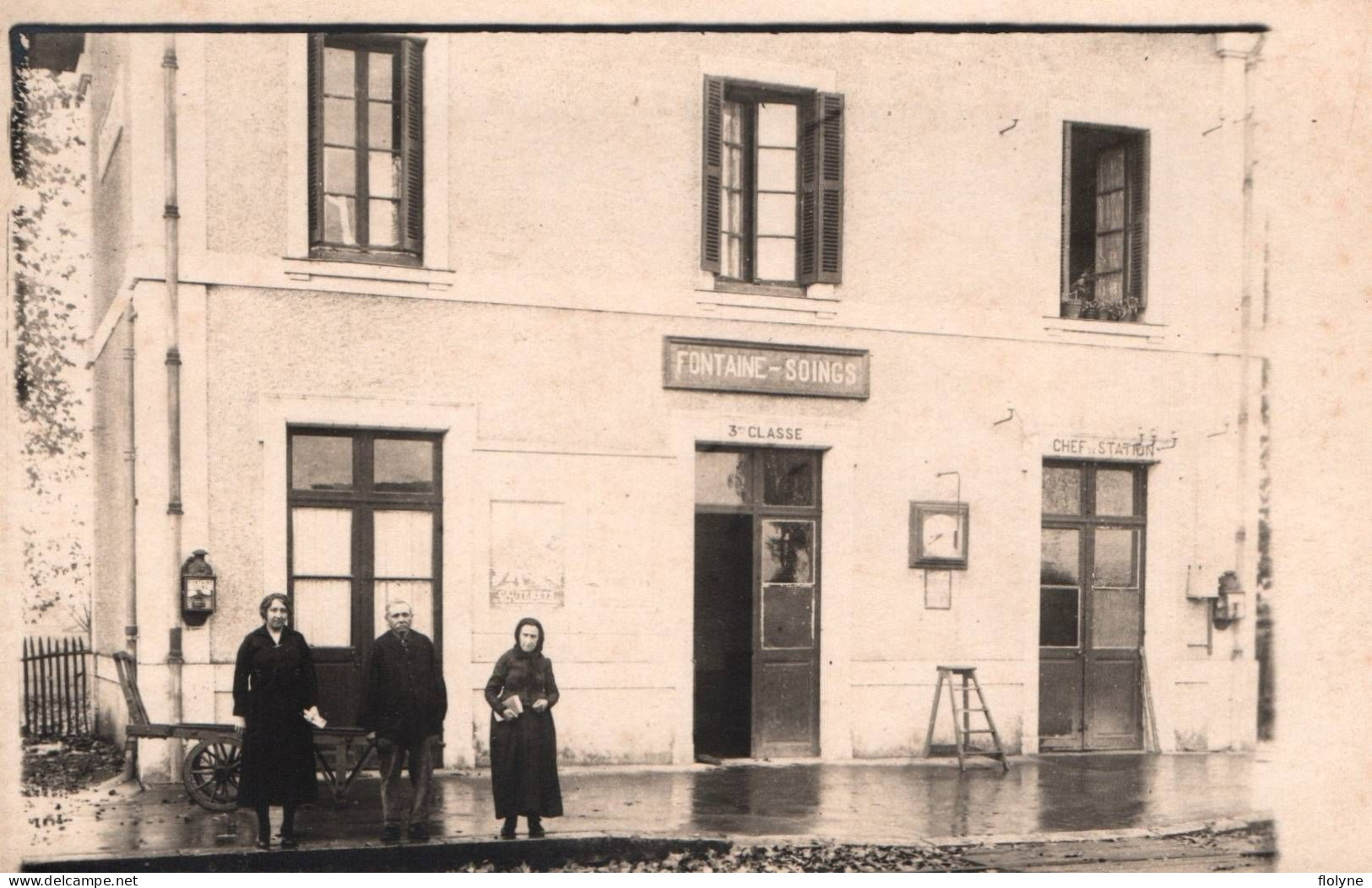 La Gaucherie - Carte Photo - La Gare De Fontaine Soings - La Façade - Altri & Non Classificati