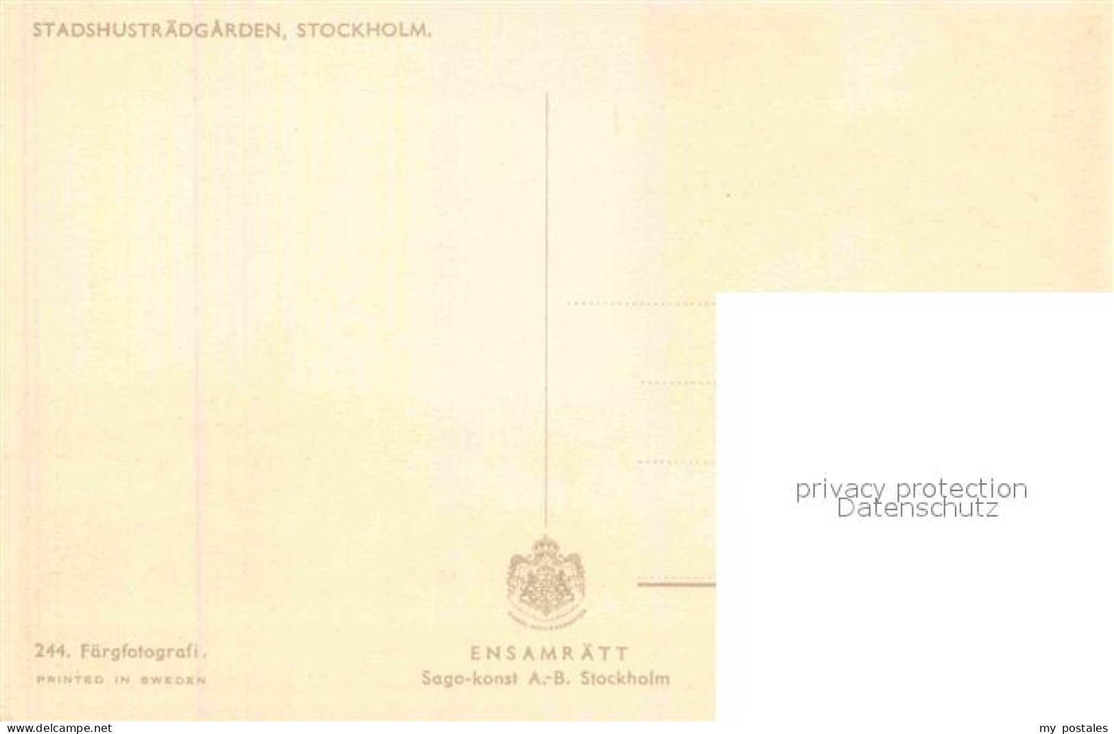 72828746 Stockholm Stadshustraedgaerden Stockholm - Schweden