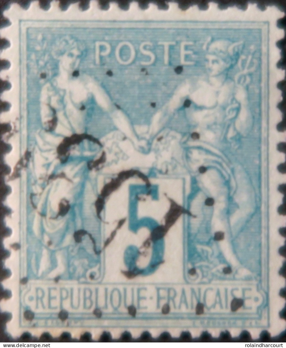 R1311/3156 - FRANCE - SAGE TYPE II N°75 - GC1539 >>> Oblitération Du Jour De L'an - 1876-1898 Sage (Tipo II)