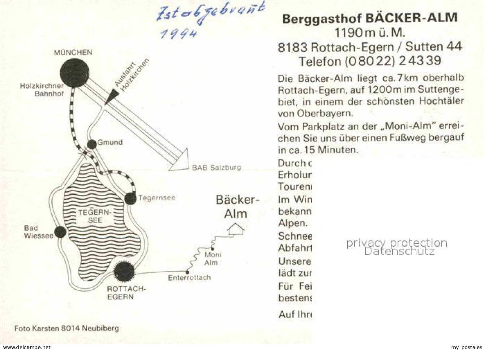 72828695 Rottach-Egern Berggasthof Baecker-Alm Rottach-Egern - Sonstige & Ohne Zuordnung