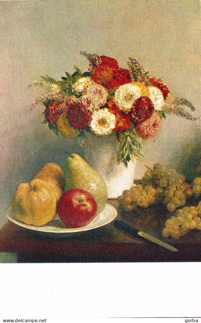 *CPM - Fleurs - Tableau De Théodore Fantin-Latour - Musée Du Louvre - Schilderijen