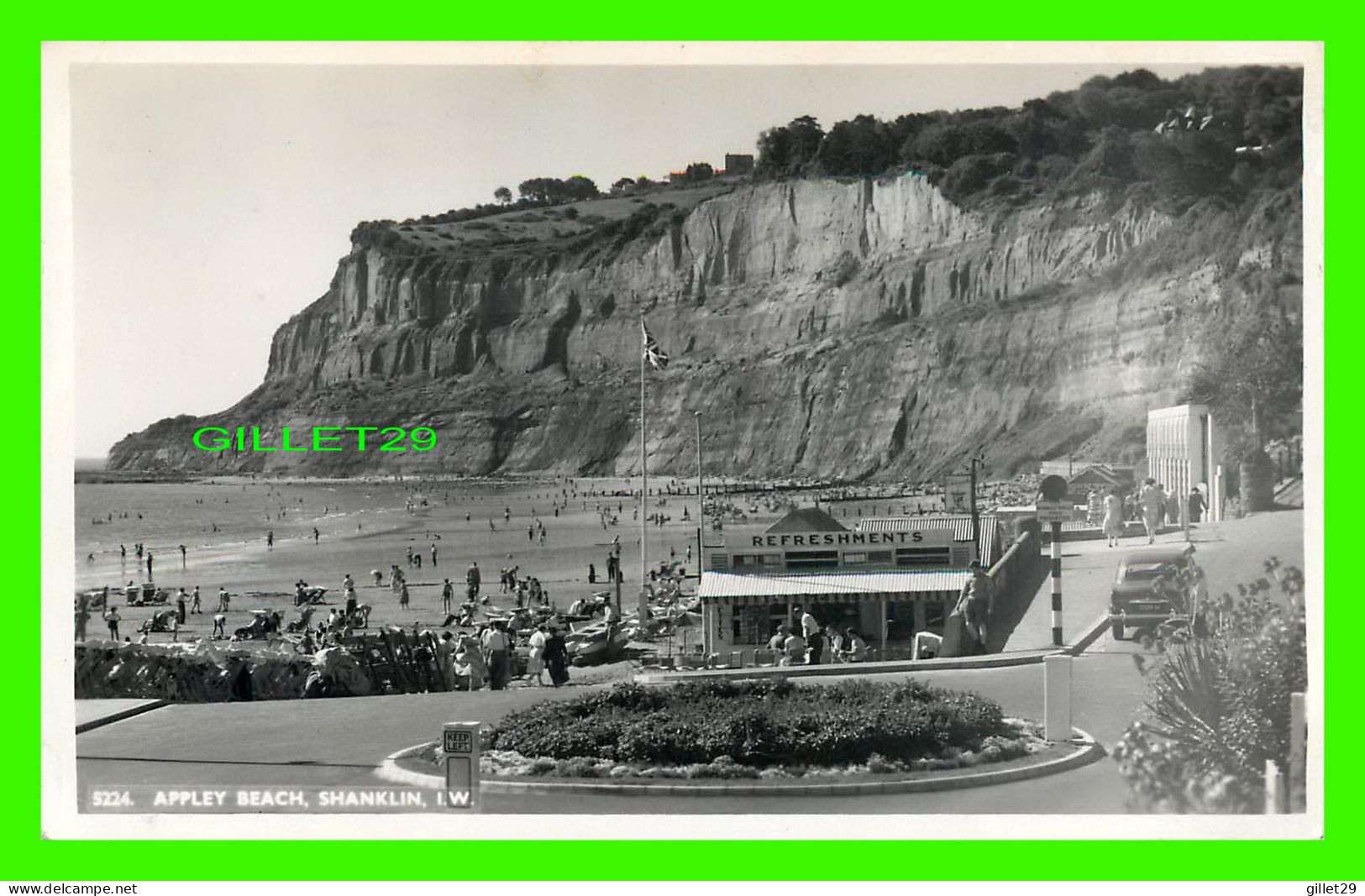 SHANKLIN, ILS OF WIGHT, UK - APPLEY BEACH - ANIMATED WITH PEOPLES - TRAVEL IN 1957 - REAL PHOTO - - Altri & Non Classificati