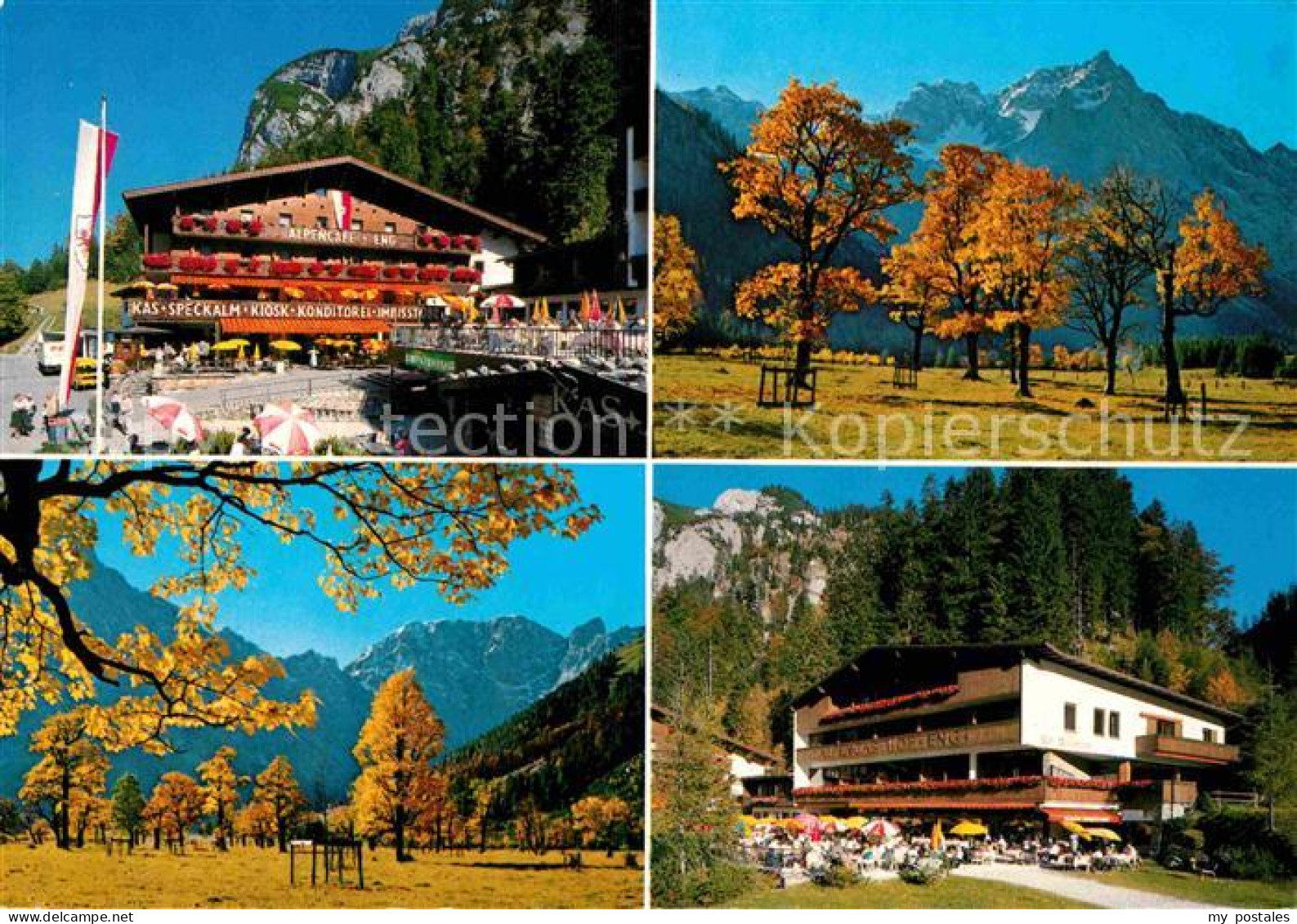 72828311 Eng Hinterriss Tirol Alpengasthof Alpencafe Grosser Ahornboden Herbstst - Sonstige & Ohne Zuordnung