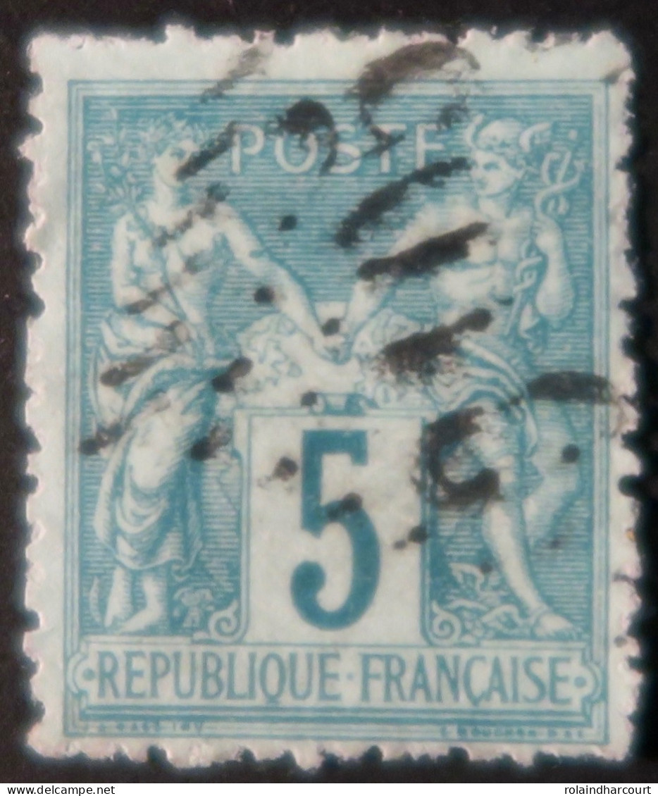 R1311/3157 - FRANCE - SAGE TYPE II N°75 - GC 3105 >>> Oblitération Du Jour De L'an - PIQUAGE DEFECTUEUX - 1876-1898 Sage (Type II)