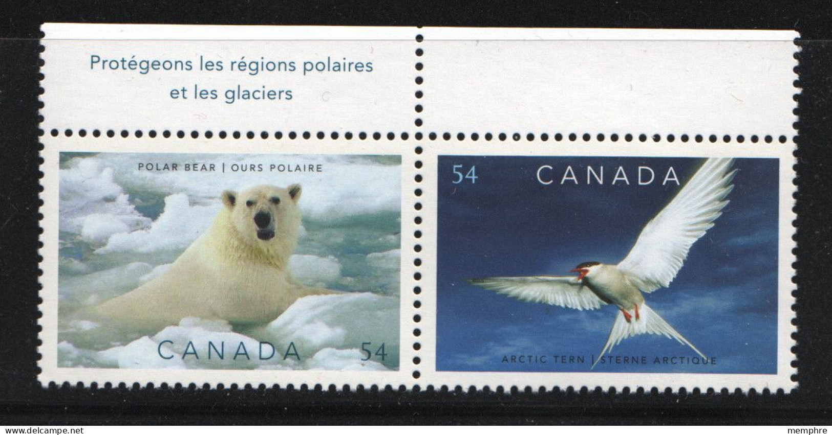 2009  Arctic Fauna: Polar Bear, Arctic Tern    Se-tenant Pair  Sc 2327a MNH - Neufs